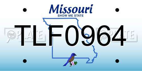 TLF0964 Missouri License Plate
