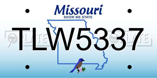 TLW5337 Missouri License Plate