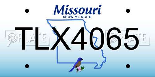 TLX4065 Missouri License Plate