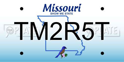 TM2R5T Missouri License Plate