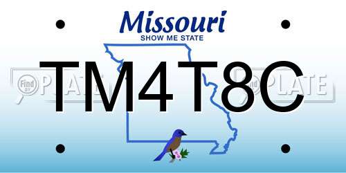 TM4T8C Missouri License Plate