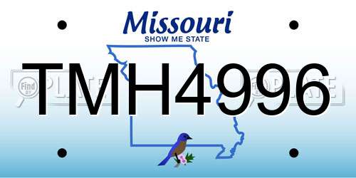 TMH4996 Missouri License Plate