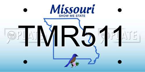 TMR511 Missouri License Plate