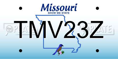 TMV23Z Missouri License Plate