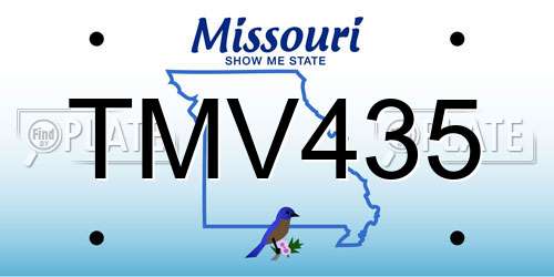 TMV435 Missouri License Plate