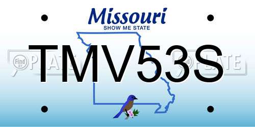 TMV53S Missouri License Plate