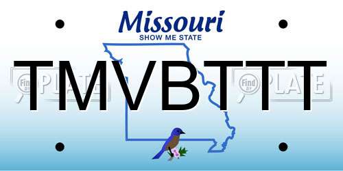 TMVBTTT Missouri License Plate