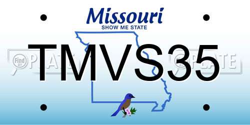 TMVS35 Missouri License Plate