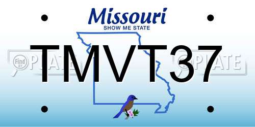 TMVT37 Missouri License Plate