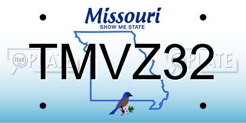 TMVZ32 Missouri License Plate
