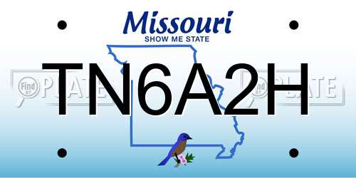 TN6A2H Missouri License Plate
