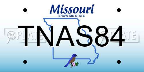 TNAS84 Missouri License Plate
