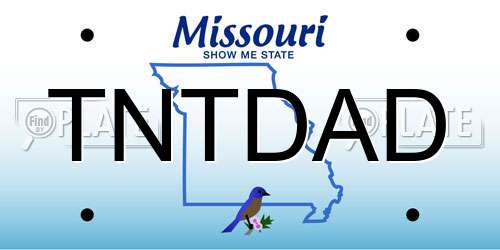 TNTDAD Missouri License Plate