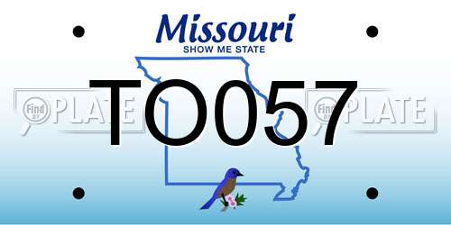 TO057 Missouri License Plate