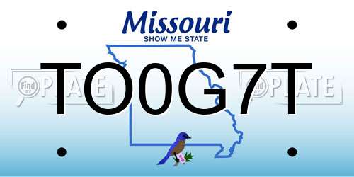 TO0G7T Missouri License Plate