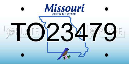 TO23479 Missouri License Plate