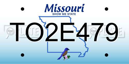 TO2E479 Missouri License Plate