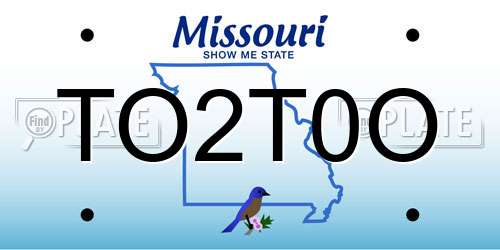 TO2T0O Missouri License Plate