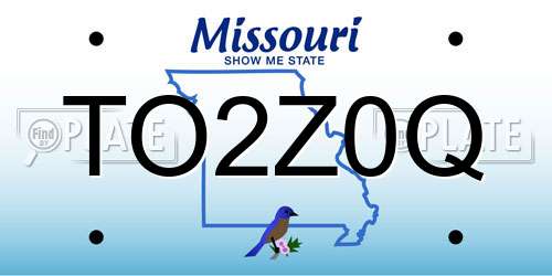 TO2Z0Q Missouri License Plate