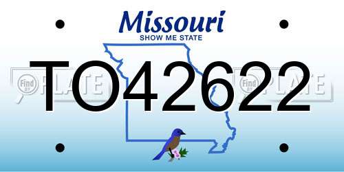 TO42622 Missouri License Plate