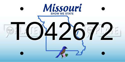 TO42672 Missouri License Plate