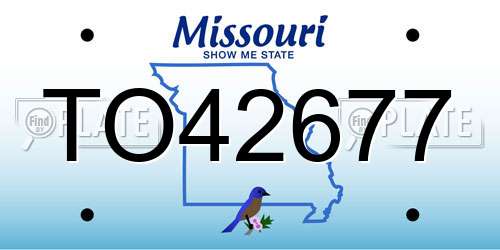 TO42677 Missouri License Plate