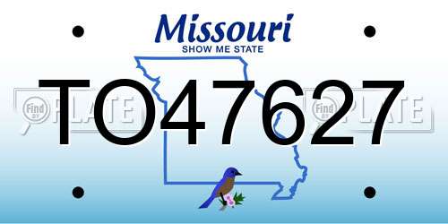 TO47627 Missouri License Plate