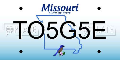 TO5G5E Missouri License Plate