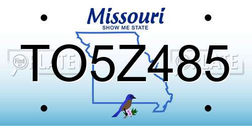 TO5Z485 Missouri License Plate