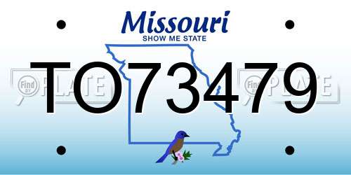 TO73479 Missouri License Plate