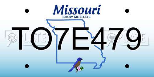 TO7E479 Missouri License Plate