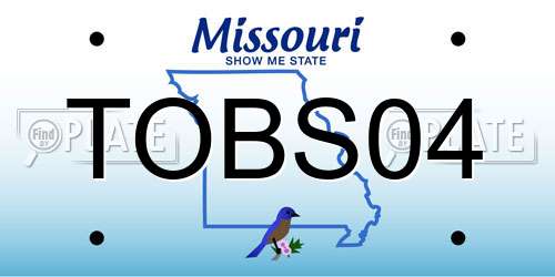 TOBS04 Missouri License Plate