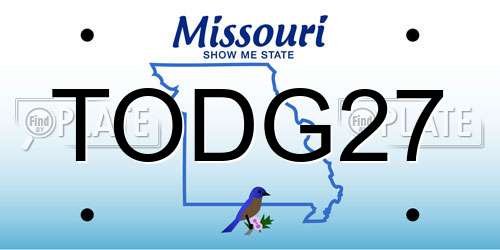 TODG27 Missouri License Plate