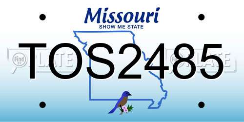 TOS2485 Missouri License Plate
