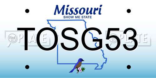 TOSG53 Missouri License Plate