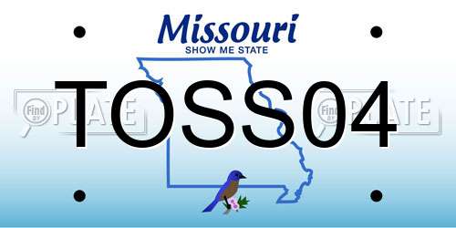TOSS04 Missouri License Plate