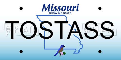 TOSTASS Missouri License Plate