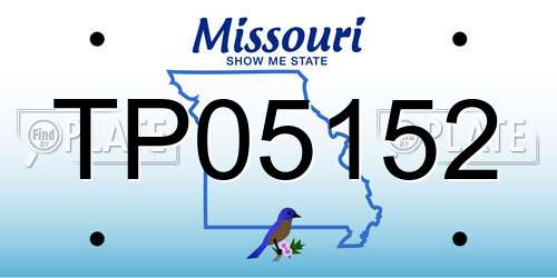 TP05152 Missouri License Plate