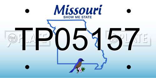 TP05157 Missouri License Plate