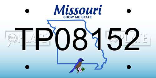 TP08152 Missouri License Plate