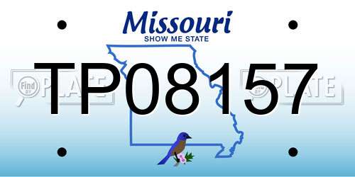TP08157 Missouri License Plate