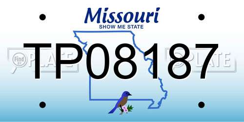 TP08187 Missouri License Plate