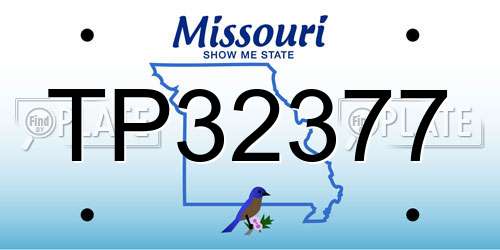 TP32377 Missouri License Plate
