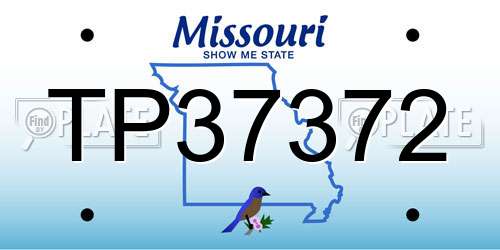 TP37372 Missouri License Plate