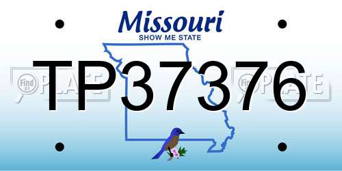 TP37376 Missouri License Plate