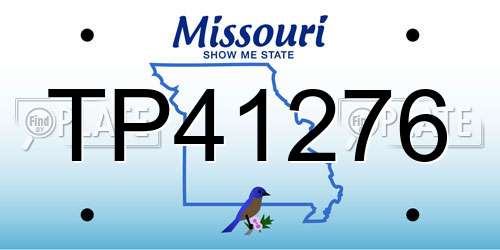 TP41276 Missouri License Plate