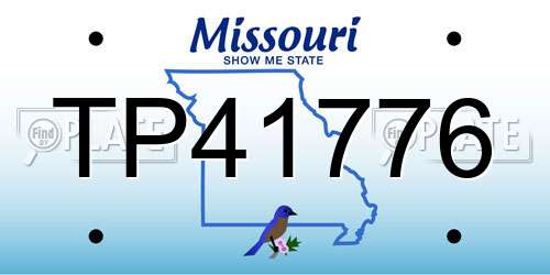 TP41776 Missouri License Plate