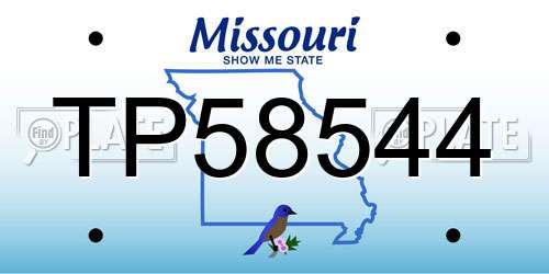 TP58544 Missouri License Plate