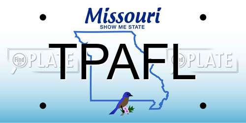 TPAFL Missouri License Plate