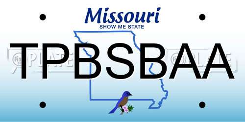 TPBSBAA Missouri License Plate